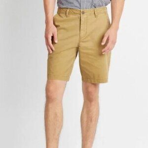 Aeropostale camel tan shorts Cotton Linen blend size 31 Waist flat front bermuda